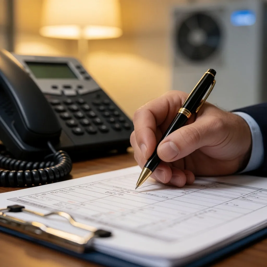 Koordynator serwisu KlimaClean przyjmujący zgłoszenie telefoniczne